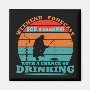 Funny Ice Fishing Magnet