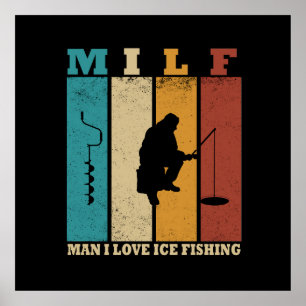 funny ice fishing poster