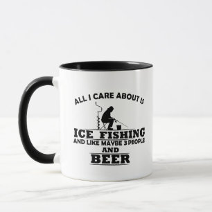 Funny Ice Fishing sayings Mug