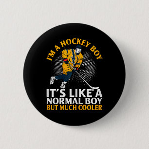 Funny Ice Hockey Apparel For Hockey Player Goalie 6 Cm Round Badge