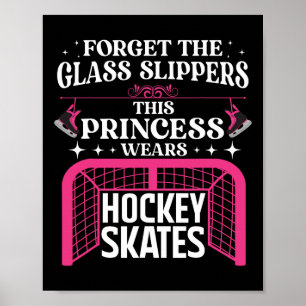 Funny Ice Hockey Art For Women Girls Ice Hockey Pl Poster