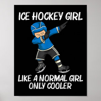Funny Ice Hockey For Girls Kids Field Rink Ndy Tea Poster