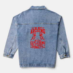 Funny Ice Hockey  For Men Women Cool Game Hockey P Denim Jacket