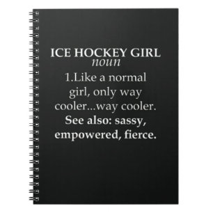 Funny Ice Hockey Gifts For Girls Sport For Her Notebook