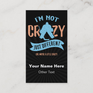 Funny Ice Hockey Goalie, Hockey Business Cards