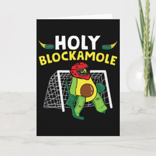 Funny Ice Hockey Goalie Ice Hockey Player Avocado  Card