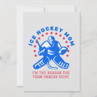 FUNNY ICE HOCKEY MOM CARD