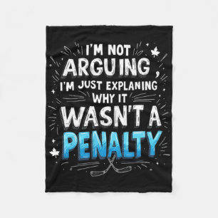 Funny Ice Hockey Penalty Debyte Fleece Blanket