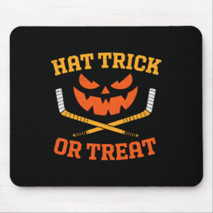 Funny Ice Hockey Pumpkin Halloween Mens Boys Teens Mouse Pad