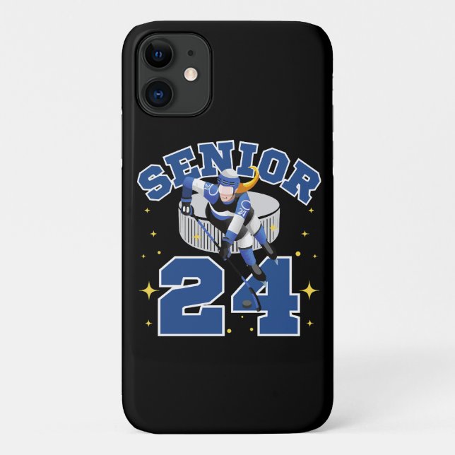 Funny Ice Hockey Senior 2024 Case-Mate iPhone Case (Back)