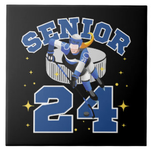 Funny Ice Hockey Senior 2024 Tile