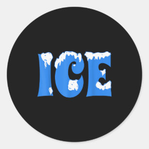 Funny Ice Shirt Halloween Costume Couples Ice Ice Classic Round Sticker