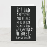 Funny Ice Skating Cards For Teen Girls For Her