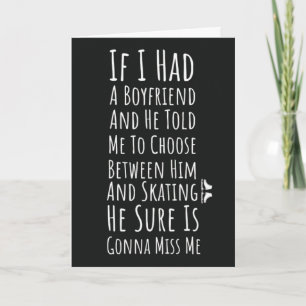 Funny Ice Skating Cards For Teen Girls For Her 