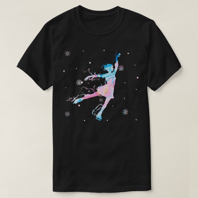 Funny Ice Skating Skater Figure Skating Sport Colo T-Shirt (Design Front)