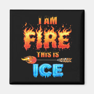 Funny Ice This Is Fire Costume Halloween Family Ma Magnet