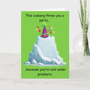 Funny Iceberg Birthday Humour Party Design Card
