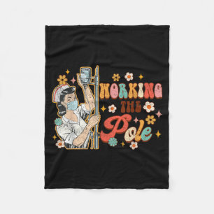 Funny ICU Nurse Emergency Nursing Groovy Fleece Blanket