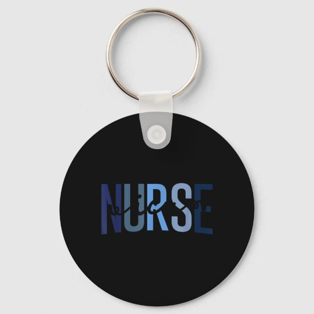 Funny ICU Nurse Intensive Care Unit Nurse Key Ring (Front)