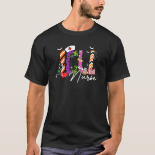 Funny ICU Nurse Lover Nursing Pumpkin Halloween Co T-Shirt