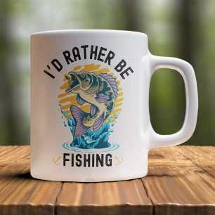 Funny I'd rather be fishing Coffee Mug