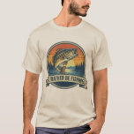 Funny I'd Rather Be Fishing T-Shirt<br><div class="desc">Early morning mist rises from the quiet lake as the sun paints the water in warm golden light. A fisherman casts his line and waits for that familiar tug beneath the surface. This vintage retro bass fishing design captures the peaceful spirit of time spent on the water. Featuring a bold...</div>