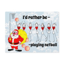 Funny I'd Rather Be Playing Netball Christmas