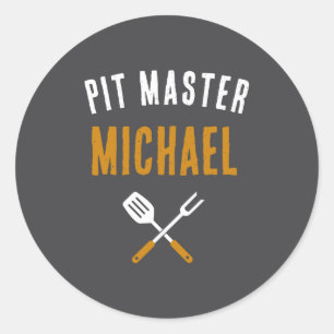 Funny Id Smoke That Name Bbq Grilling Dad Classic Round Sticker