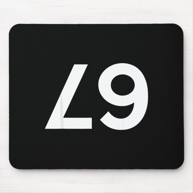 Funny Ide Down Backwards 67 Meme  Mouse Pad (Front)