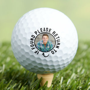 Funny If Found Face Photo Golf Balls