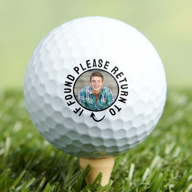 Funny If Found Face Photo Golf Balls (Funny If Found Face Photo Golf Balls)