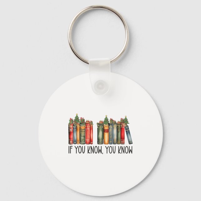Funny If You Know You Know 6 7 Reading Books Chris Key Ring (Front)