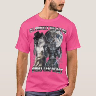 Funny I'Ll Protect You Kitten Alpha Wolf T-Shirt