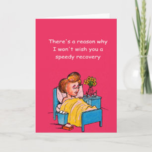 funny illness speedy recovery card