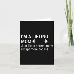 Funny I'm A Lifting Mum Definition Gym Workout Bod Card