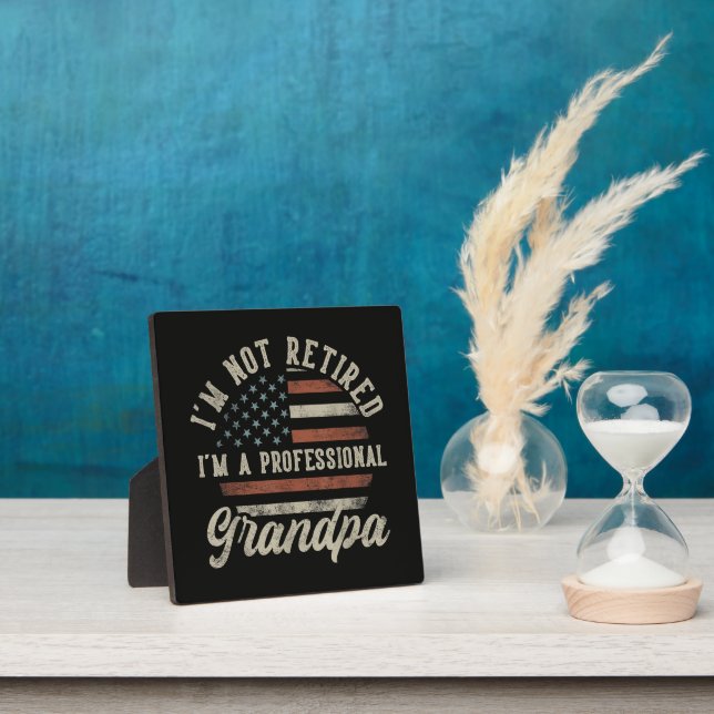 Funny "I'm A Professional Grandpa" Retirement Plaque (Insitu)