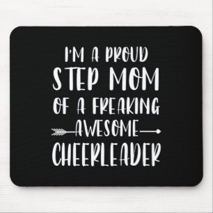 Funny I'm A Proud Cheer Step Mum Of A Cheerleader  Mouse Pad