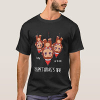 Funny Im Fine Tangled Ugly Christmas Lights Monkey