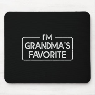 Funny I'm Grandma's Favorite Grandson Granddaughte Mouse Pad