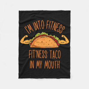 Funny I'm Into Fitness Fleece Blanket