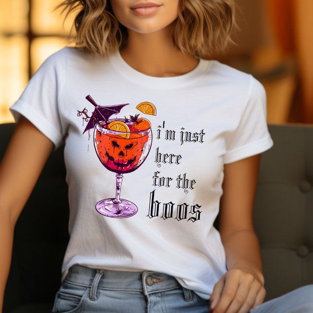 Funny I'm Just Here for the Boos Halloween Costume T-Shirt (Creator Uploaded)