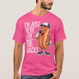 Funny I'M Just Here For The Snacks Football T-Shirt