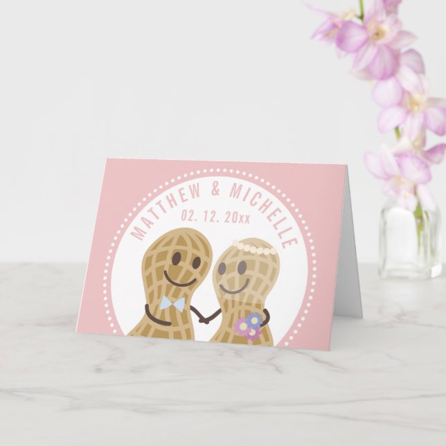 Funny I'm Nuts About You Happy Wedding Anniversary Card (Orchid)