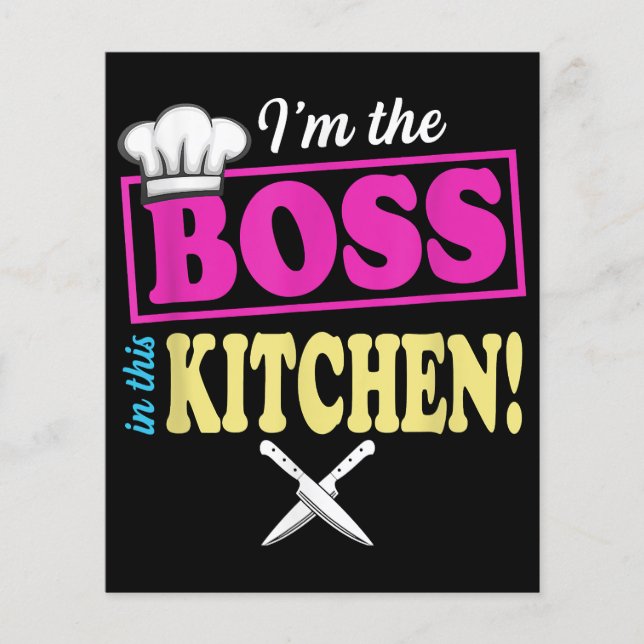 Funny Im The Boss In This Kitchen T-shirt Cooking  (Front)