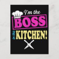 Funny Im The Boss In This Kitchen T-shirt Cooking 
