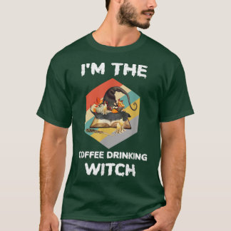Funny Im The Coffee Drinking Witch Halloween442044 T-Shirt