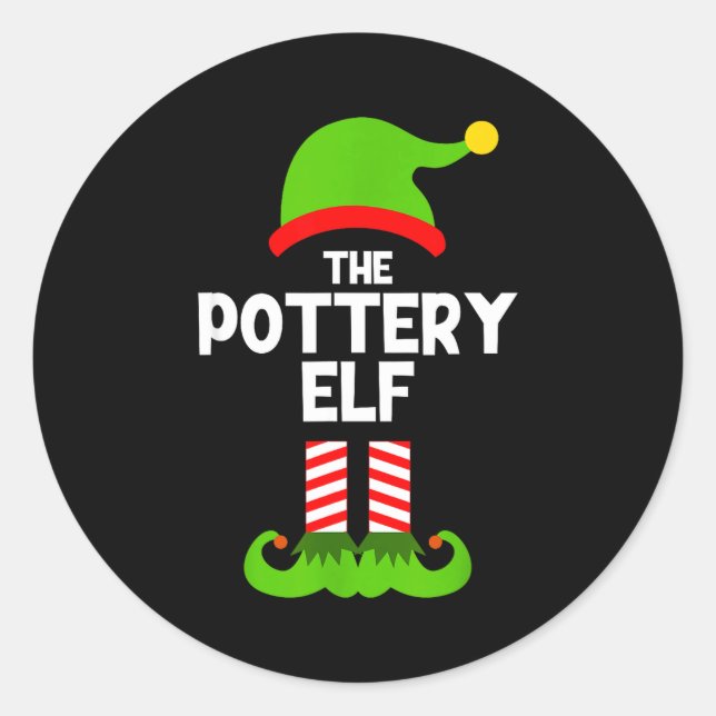 Funny I'm The Ttery Elf Christmas Xmas  Classic Round Sticker (Front)