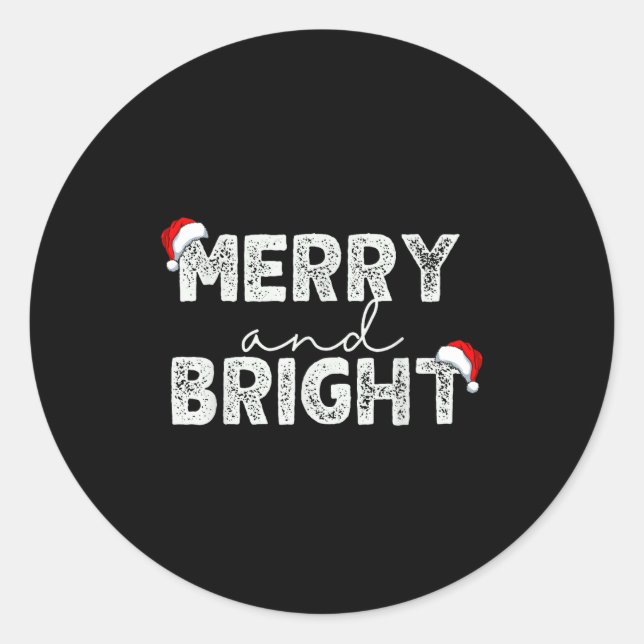 Funny I'm Trying To Feel Merry And Bright Couples  Classic Round Sticker (Front)