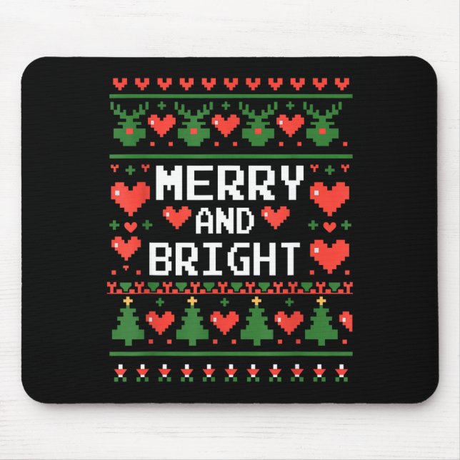 Funny I'm Trying To Feel Merry Xmas Bright Matchin Mouse Pad (Front)
