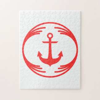 Funny image in the middle of a funny design jigsaw puzzle